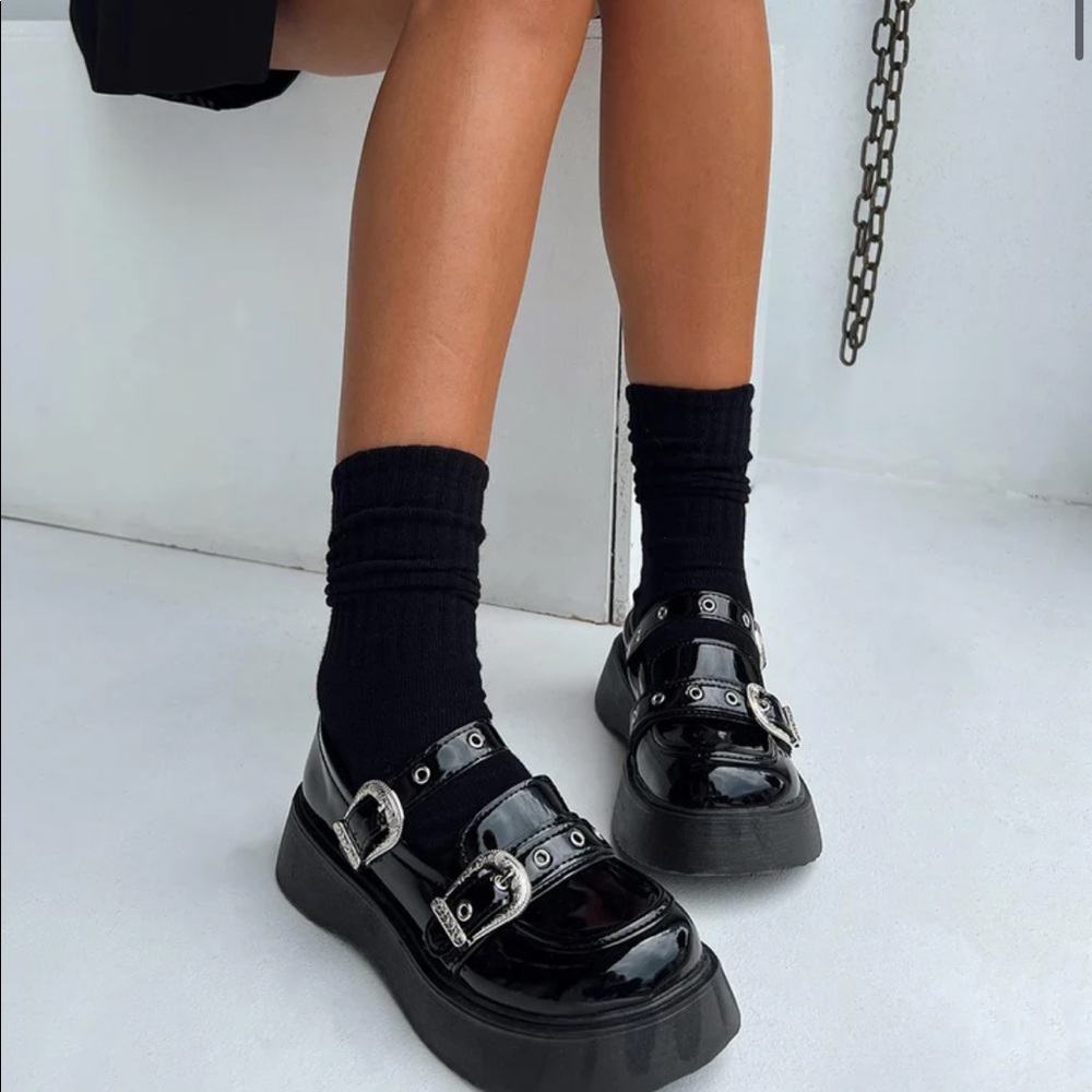 Princess Polly Cordova Flats Black